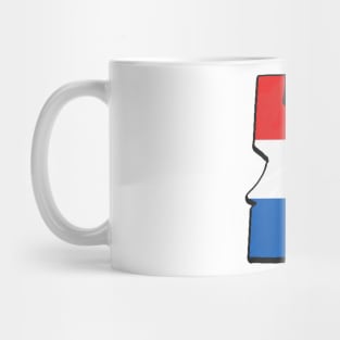 Red, White, and Blue Idaho Outline Mug